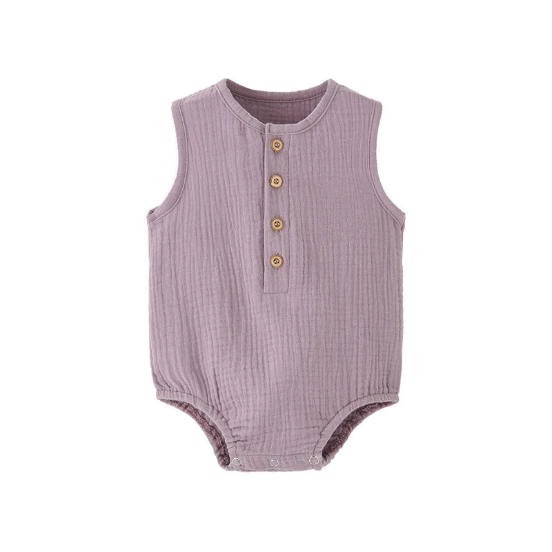 Cotton Bloom Sleeveless Romper