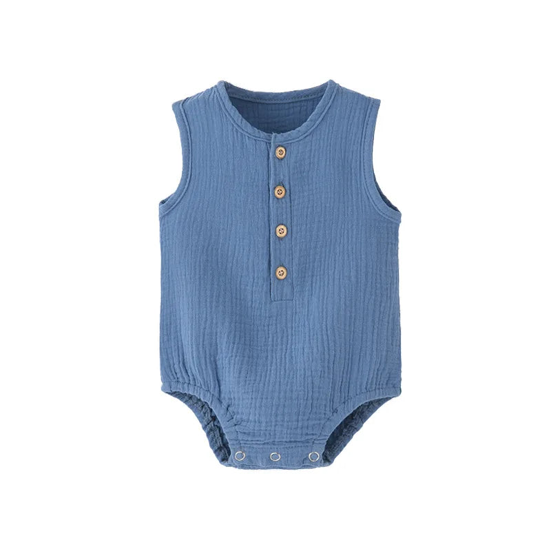Cotton Bloom Sleeveless Romper