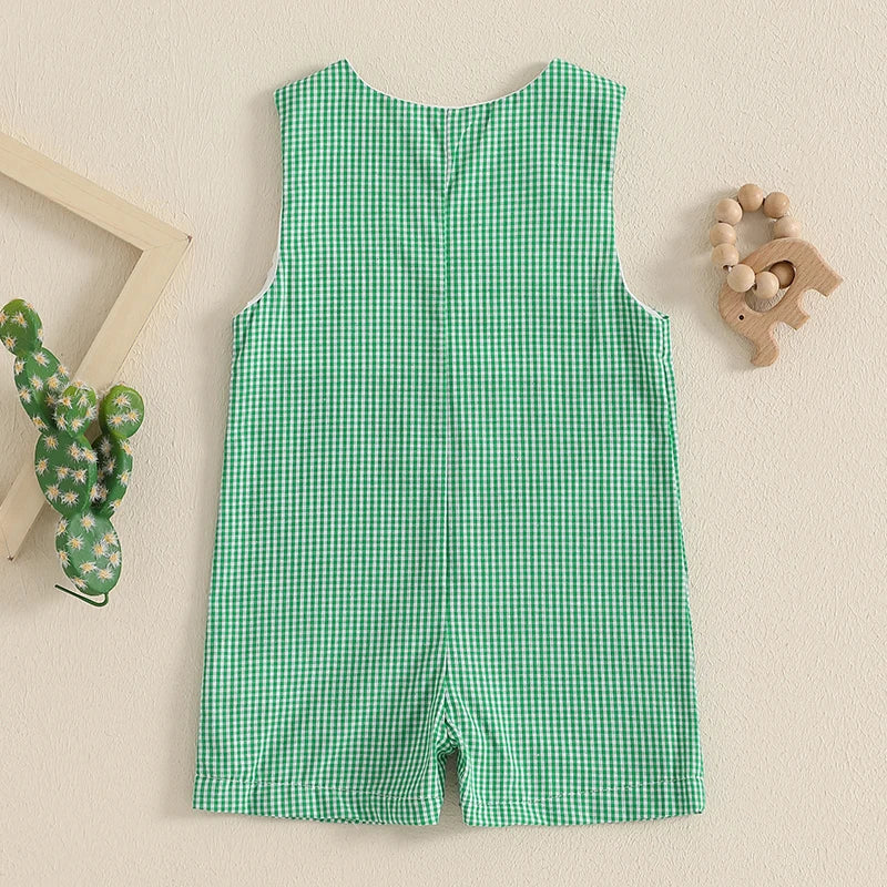 Little Rancher Plaid Overalls
