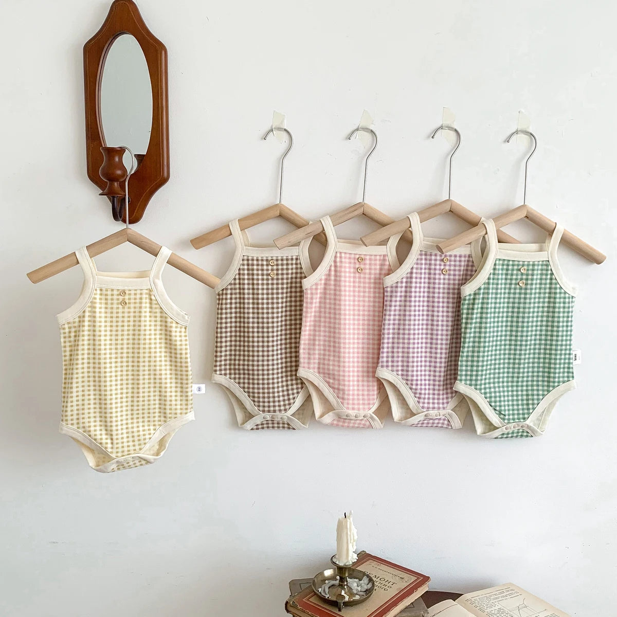 Gingham Meadow Romper
