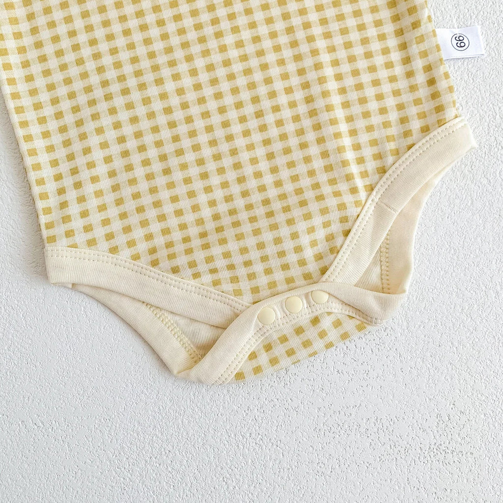 Gingham Meadow Romper