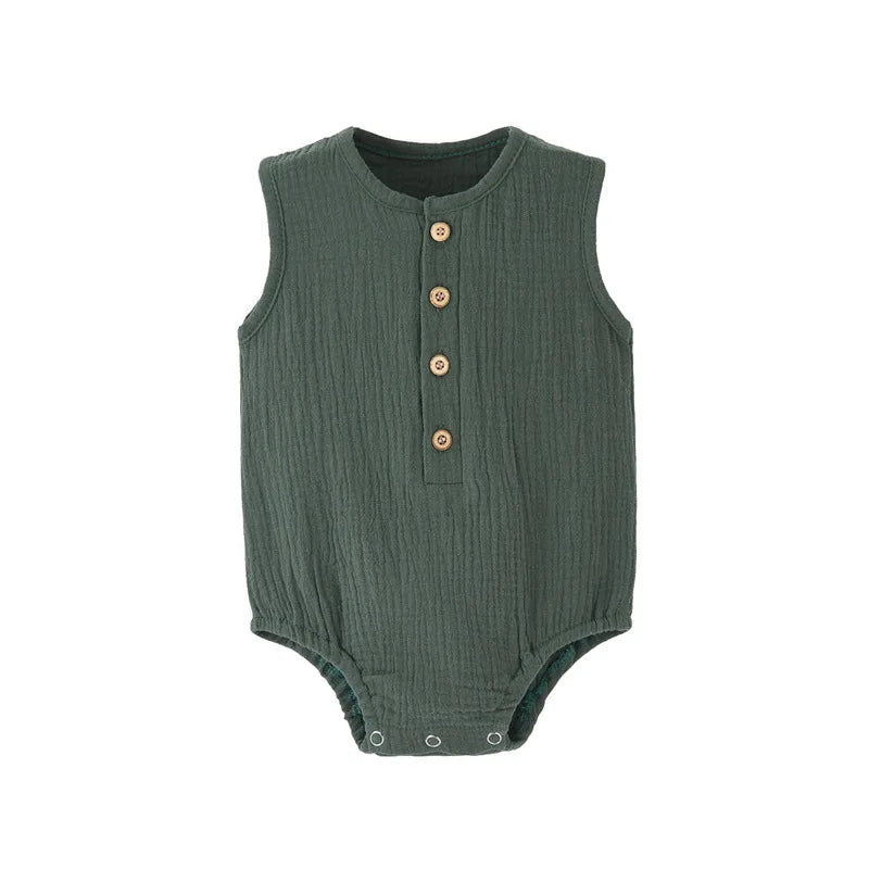 Cotton Bloom Sleeveless Romper