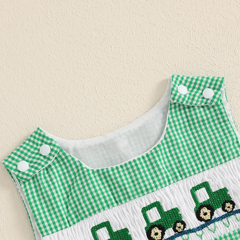 Little Rancher Plaid Overalls
