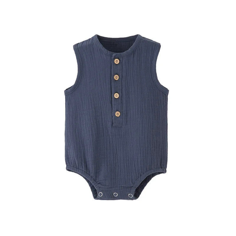 Cotton Bloom Sleeveless Romper