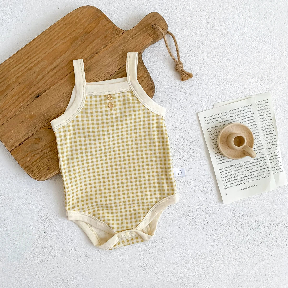 Gingham Meadow Romper