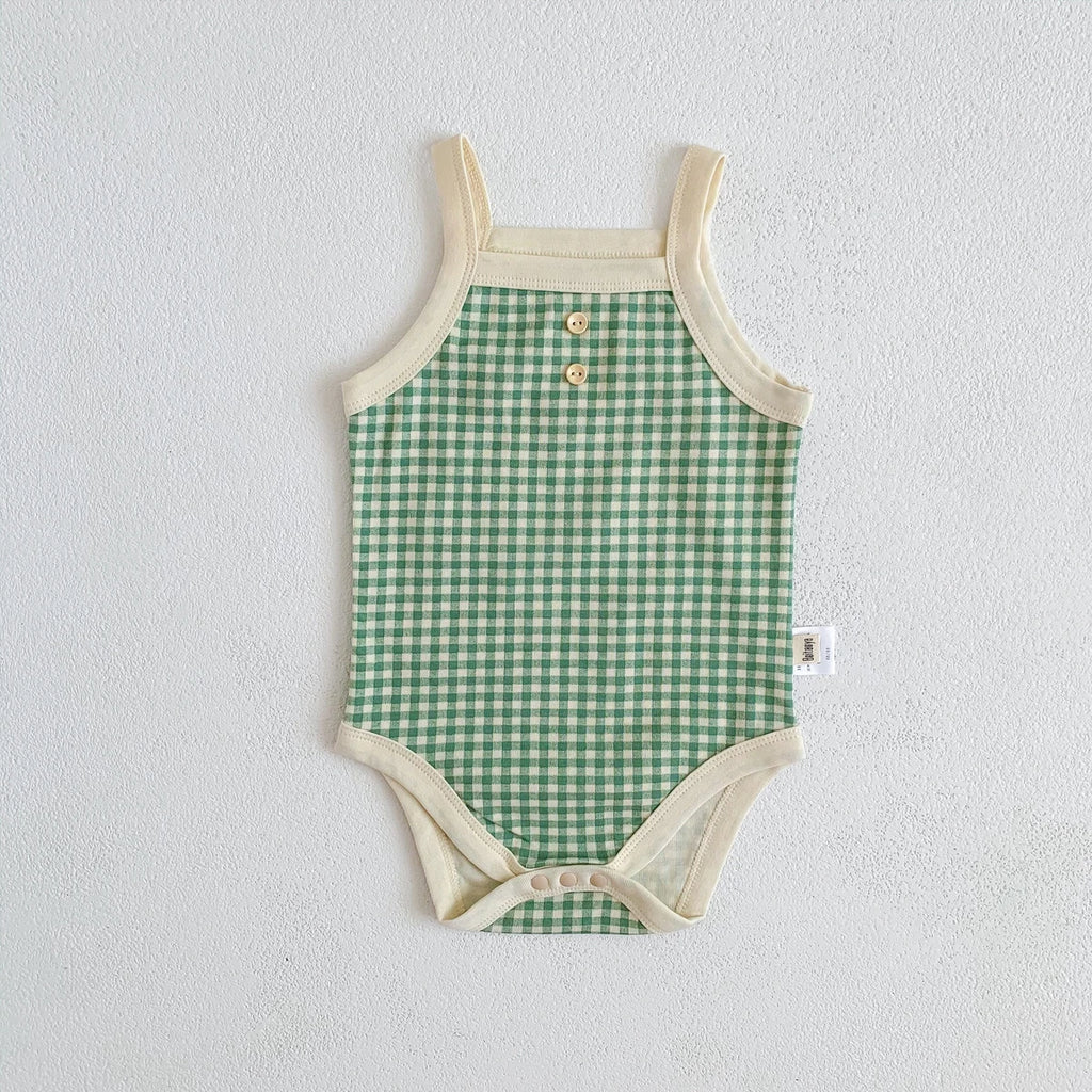 Gingham Meadow Romper