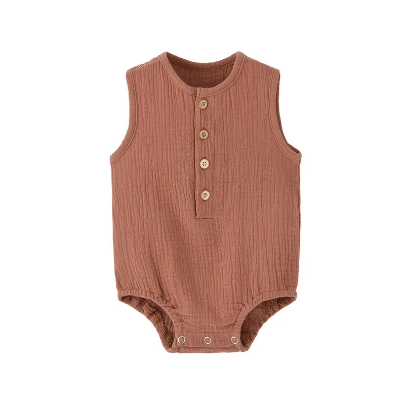 Cotton Bloom Sleeveless Romper