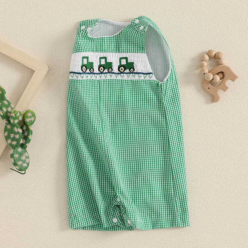 Little Rancher Plaid Overalls