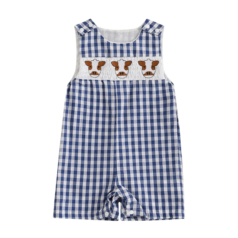 Little Rancher Plaid Overalls