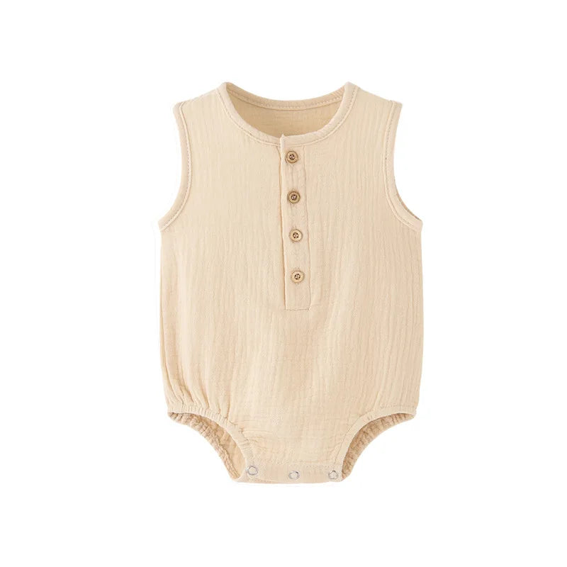 Cotton Bloom Sleeveless Romper