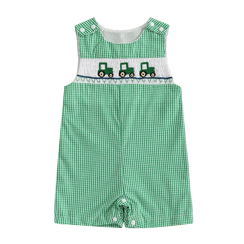Little Rancher Plaid Overalls