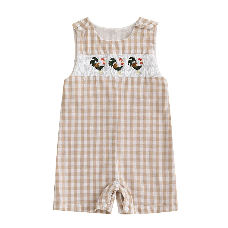 Little Rancher Plaid Overalls